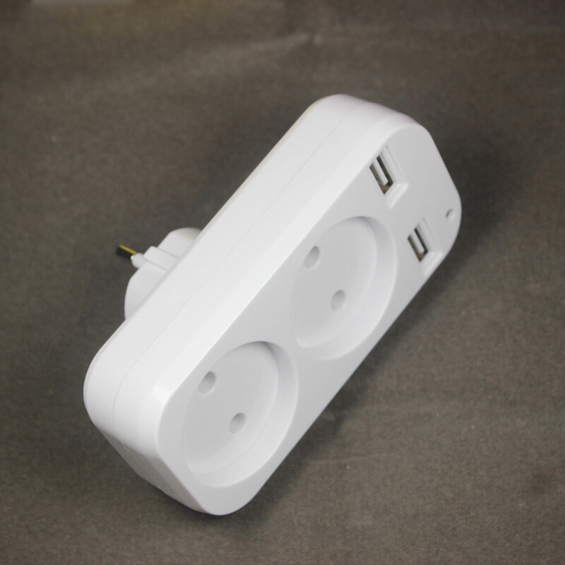 (에서 선박 us) 유니버설 듀얼 USB 포트 어댑터 변환기 소켓 휴대 전화 스마트 홈 Z1-01