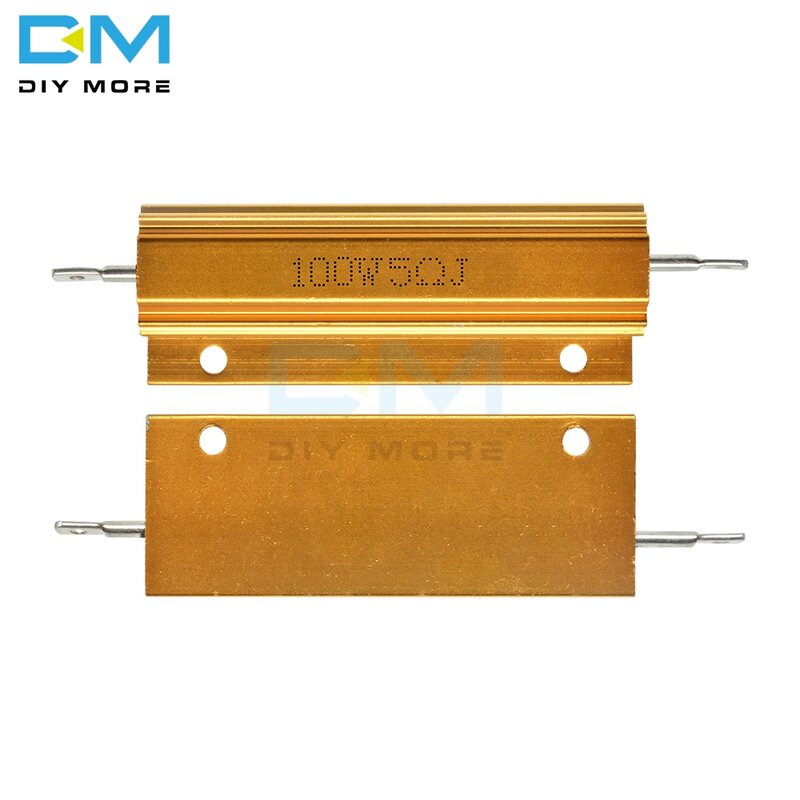 Resistor Wirewound do poder da caixa de Shell de alumínio, 0.5R 1R 2R 4R 6R 8R 10R 20R, 100W 5% + 5% -5% -5% -5%, 0,5, 1, 2, 4, 6, 8, 10, 20, 50, 100 ohms
