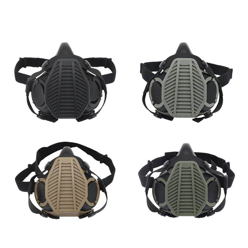 Respirator Taktis SOTR Operasi Khusus Setengah Topeng Dapat Diganti Filter Anti Debu Masker Wargame Berburu Kostum Aksesori