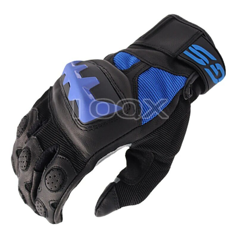 Sarung tangan kulit untuk pria wanita, sarung tangan GS sepeda motor BMW Motocross skuter sepeda motor hitam
