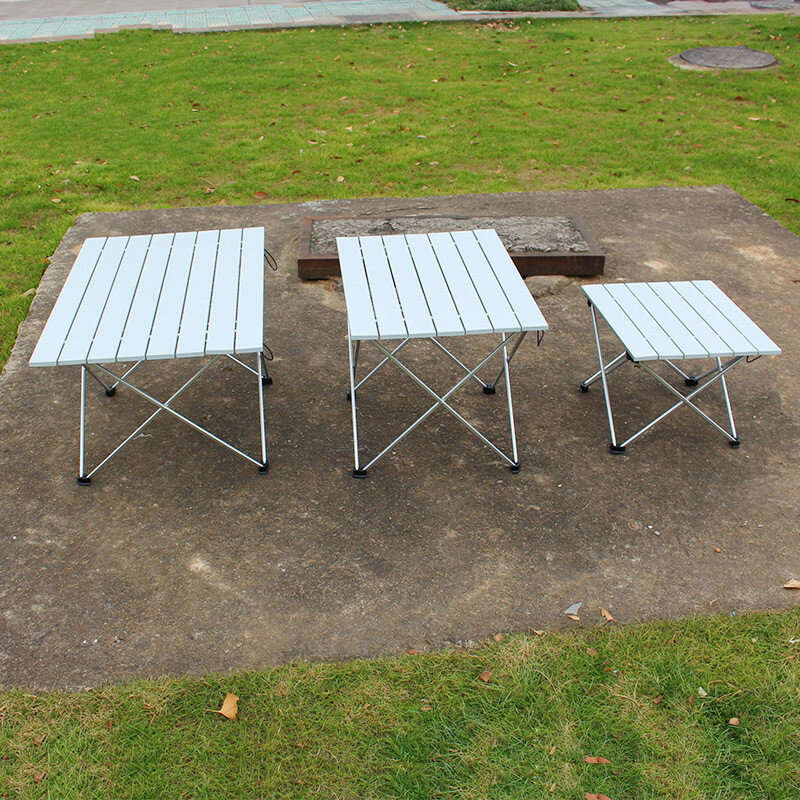 Mesa plegable de aluminio para exteriores de alta calidad, para camping, pícnic, barbacoa portátil, Muebles De Jardín, escritorio, cocina metálica, coche de jardín