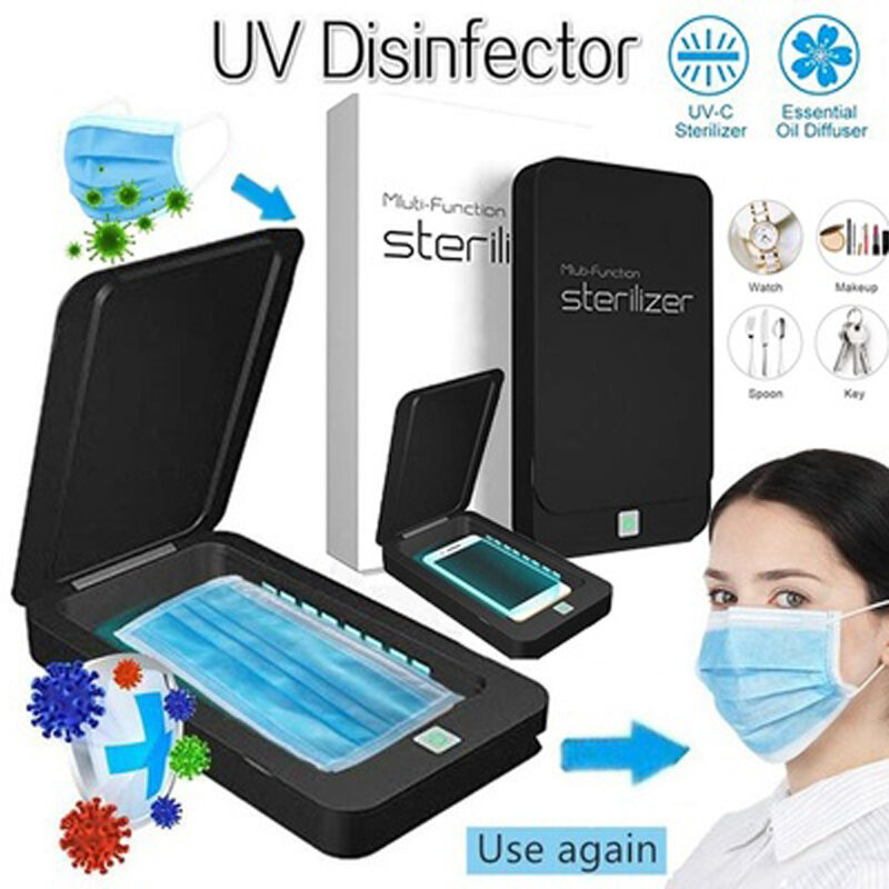 GTWIN UV téléphone stérilisateur boîte téléphones nettoyant désinfectant personnel désinfection armoire avec aromathérapie Esterilizador pour masque