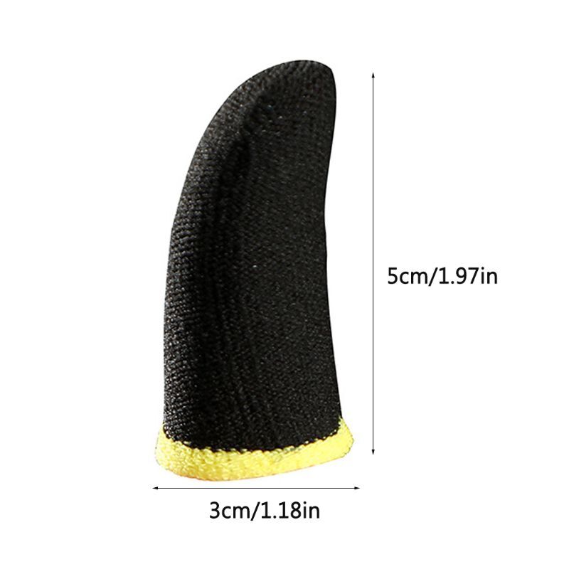 1Pair Carbon Fiber Finger Sleeve Non-slip Breathable Finger Gaming Gloves for iPhone/An-droid/iOS Mobile Phone/Tablet A0NC