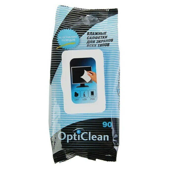 OptiClean wet wipes, for screens, 90 pcs. 744298