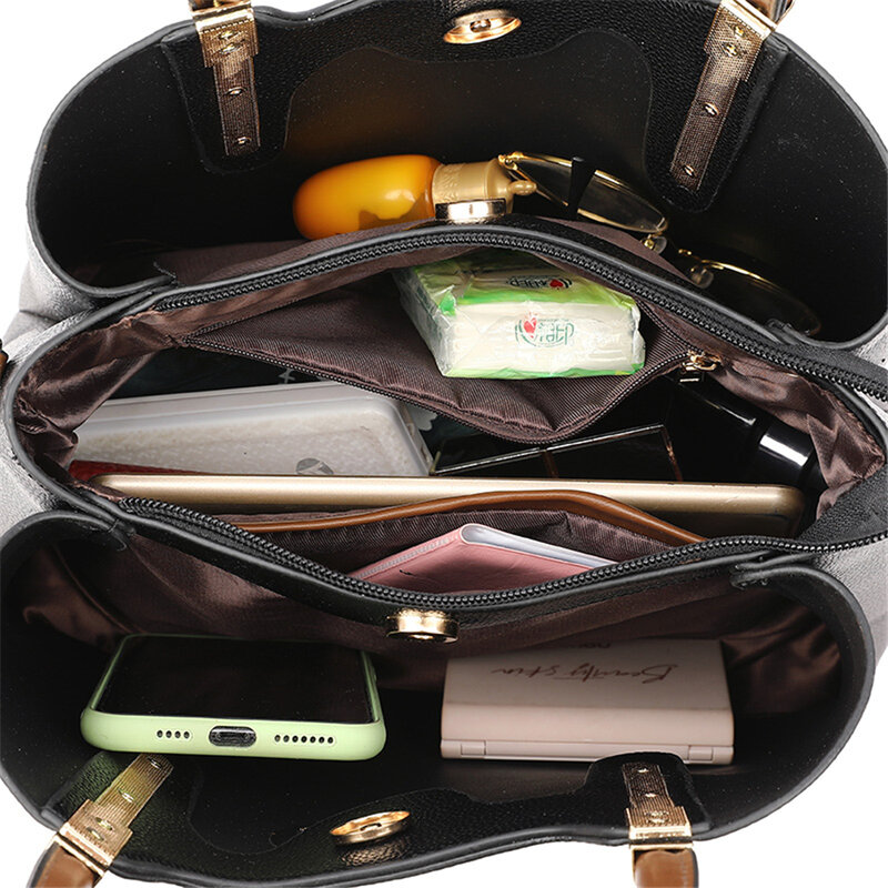 Повседневные кожаные дамские сумочки через плечо, Роскошный дизайнерский тоут с ручками сверху, Высококачественная сумка на плечо, 2021