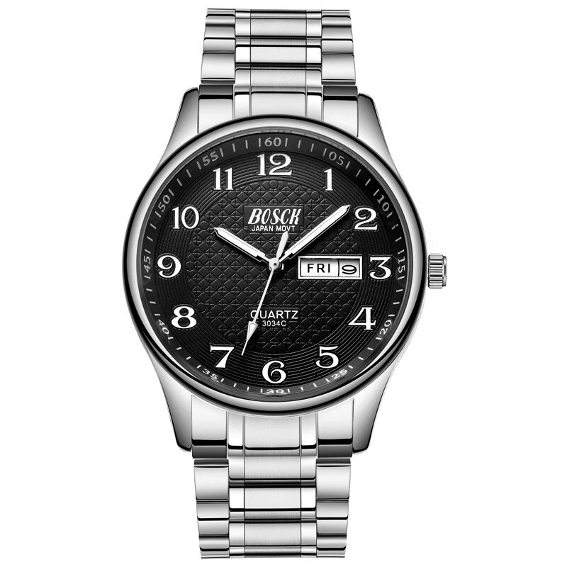 Relógio de negócios de luxo masculino, impermeável, data, mostrador verde, moda, relógio masculino, relógio de pulso para homens