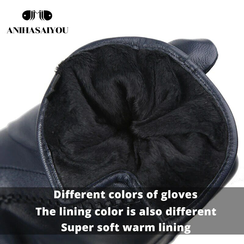 Gants des nouvelles femmes de mode, gants d'hiver des femmes de peau de mouton, gants en cuir des femmes de couleurs multiples gloves-2226C de haute qualité