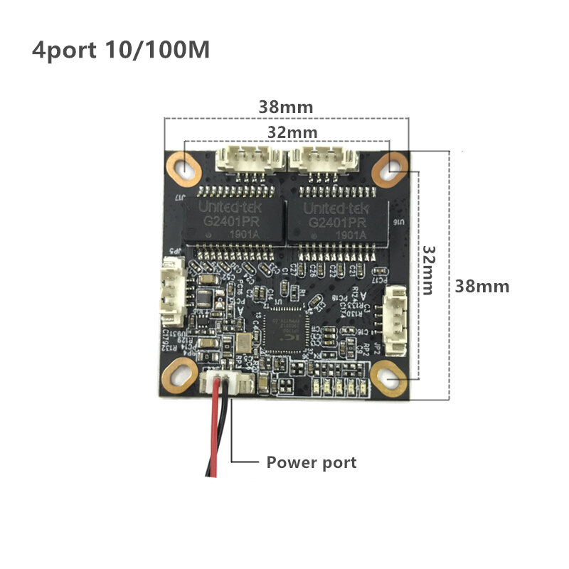 Mini Pbcswitch Modul PBC OEM Modul Ukuran Mini 3/4/5 Port Switch Jaringan Papan PCB MINI Ethernet switch Modul 10/100Mbps