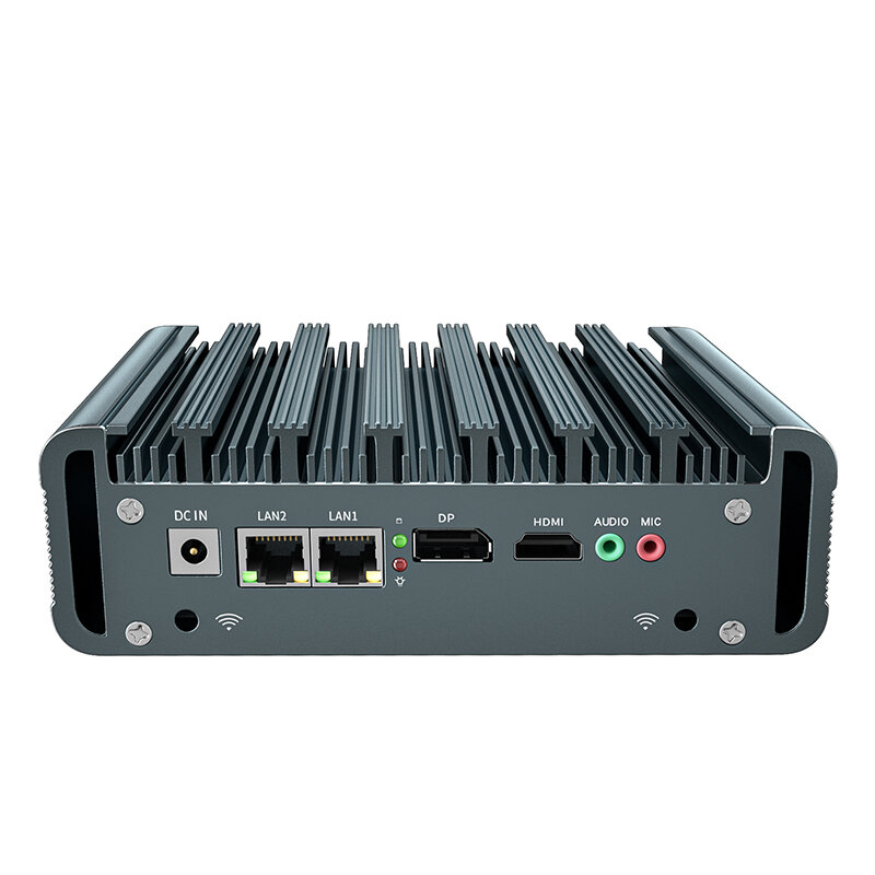 IKuaiOS Fanless Industrial Computer 8th Gen Core 2 LAN Gigabit Ethernet Automation IoT Machine Vision DAQ G685 1356-12