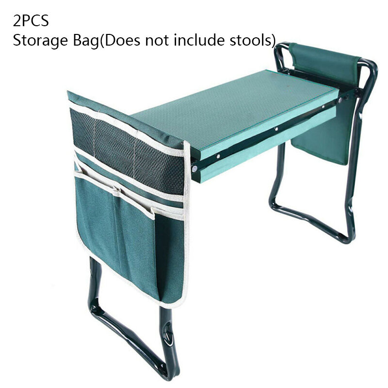 Składane krzesełko ogrodnicze stołek ławka etui na narzędzia torba chronić kolana solidne łożysko Pad stołek siedzenia wiele kieszeni (tylko worek do przechowywania)