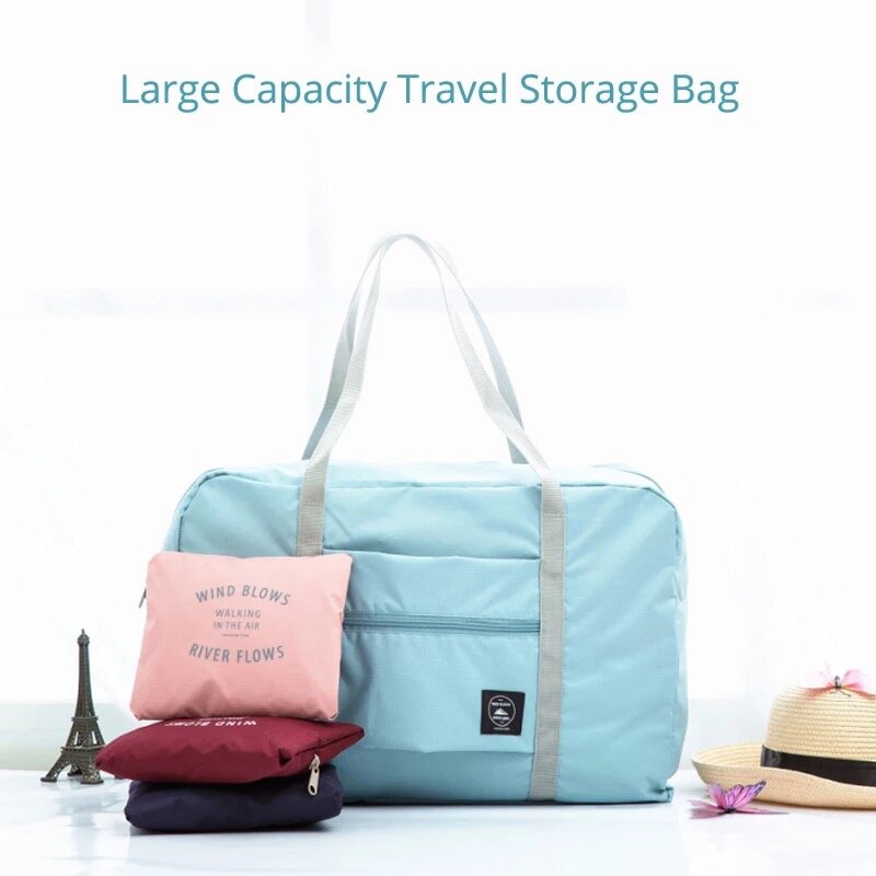 Cubes d'emballage de grande capacité, sac à bagages portable, sac de voyage étanche, sac de sport pliable unisexe, organisateurs d'accessoires de voyage
