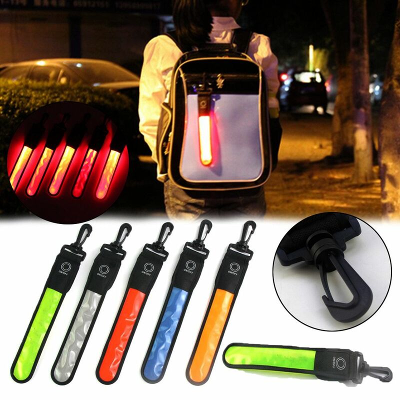 Outdoor Sports Flash Glowing Wrist Support Backpack Hanging Lights Arm Belt Band LED Reflective Light Luminous Armband