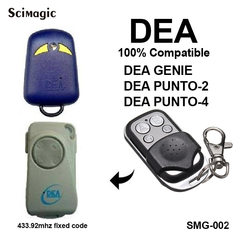 433.92MHz ประตูรีโมทคอนโทรลสำหรับโรงรถสำหรับ DEA MIO TD2 / MIO TD4/Punto-2 ประตู Command REMOTE Copy เครื่องส่งสัญญาณพวงกุญแจ