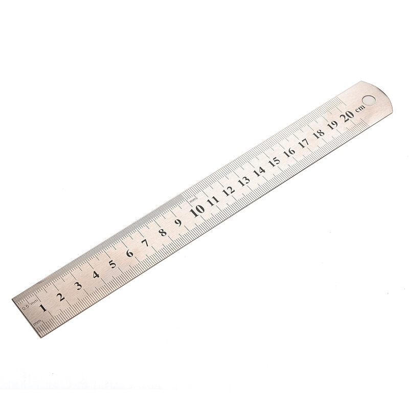 20cm Metal Ruler Stainless Steel Metric Rule Precision Double Sided Measuring Tools School Office Supplies Accessories