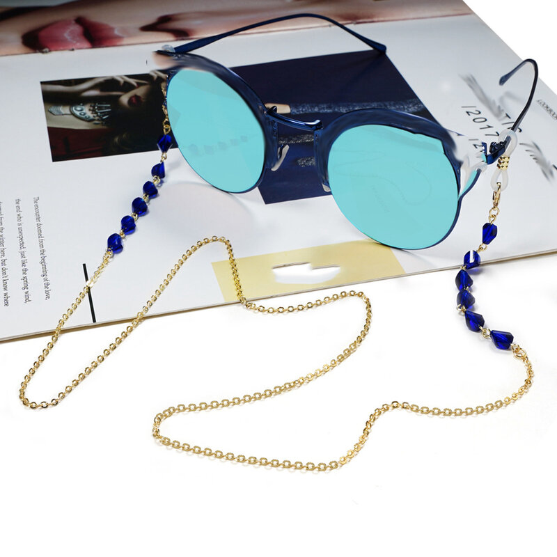 75cm Tassel Colorful Beaded 2022 Fashion Chic Glasses Chains Mask Lanyard Eyeglass Cord Holder Lanyard Necklace Glasses for Kids