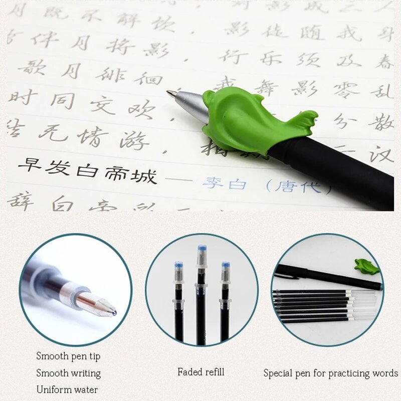 6Pcs 3D Chinese Characters Reusable Groove Calligraphy Copybook Erasable pen Learn hanzi Adults Art writing Books