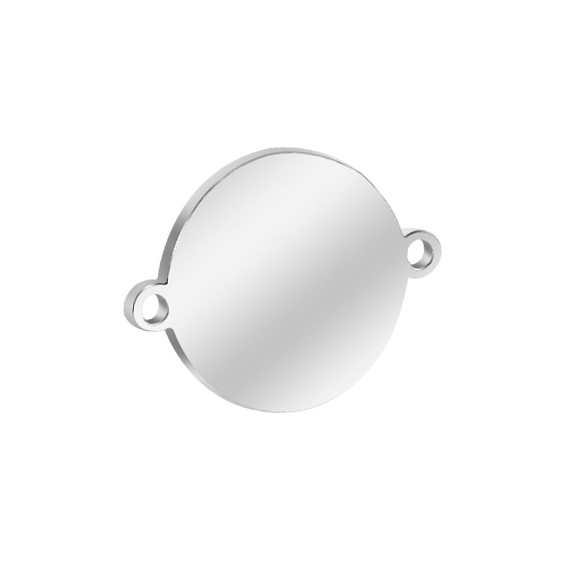 MYLONGINGCHARM Бесплатная engraving-50pcs 8 мм 10 мм 15 мм 2 отверстия Круглый стальной соединитель Заказной браслет Шарм-Пользовательский логотип или дизайн