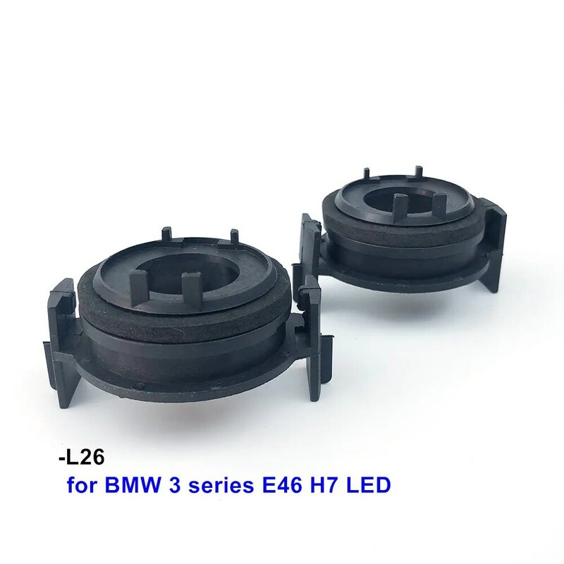 E46 adaptador de carro h7 hid led farol adaptador para bmw série 3 e46 led h7 cabeça da lâmpada base