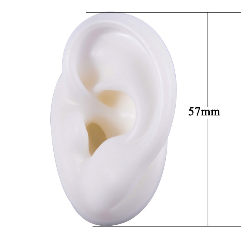 Modèle d'oreille en silicone souple pour la pratique du tatouage, présentoir à bijoux, outils de perçage, outil d'affichage de boucle d'oreille, kit de présentoir en acrylique, 1PC