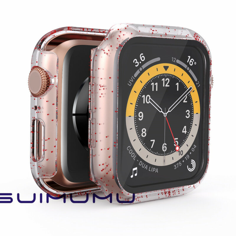 Twardy futerał z ekranem pełna ochrona dla Apple Watch SE okładka seria 6/5/4/3/2/1 38mm 42mm obudowy dla Iwatch 40mm 44mm 81019