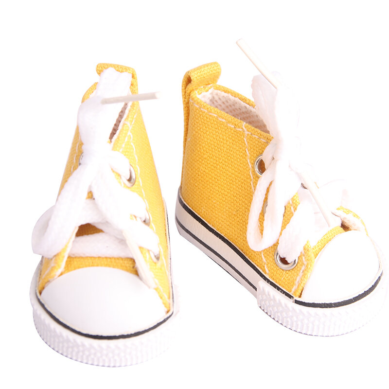 Zapatos de lona de 5cm para muñeca EXO Nancy, hechos a mano, 12 colores, Mini zapatos de lona con lunares, Zapatillas para bricolaje, algodón, muñeca rusa, niña, el mejor regalo