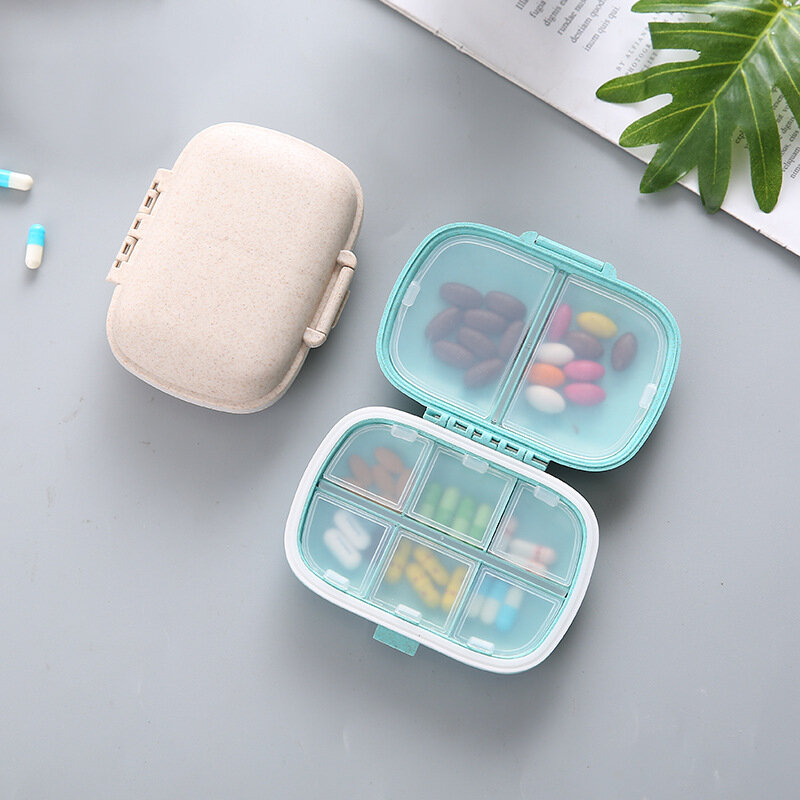 8 slotów Mini Storage medycyna Pill Box przenośny plastikowy pojemnik walizki akcesoria podróżne funkcja pierwsza apteczka lek awaryjny