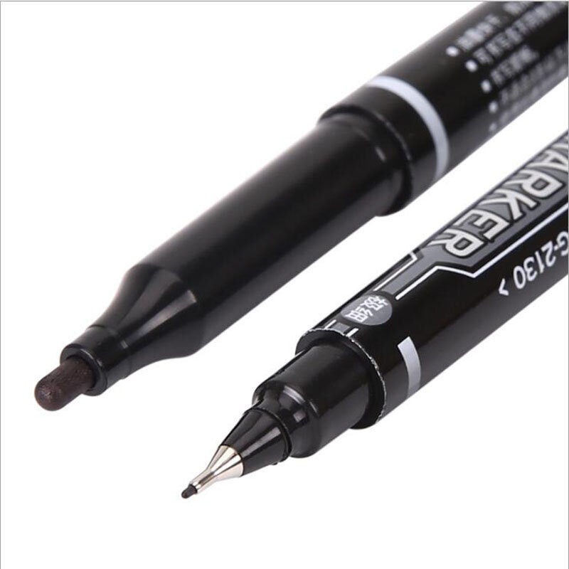 12ชิ้น/ล็อตคลาสสิกโครเชต์ปากกากันน้ำ Hook Line ปากกาคู่ปากกา Marker เครื่องเขียน G239