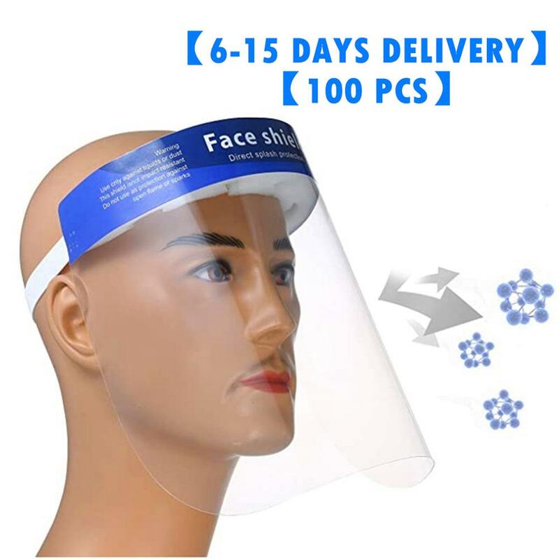 Gratis Pengiriman dengan Epacket 100 Pcs/lot Keselamatan Sekali Pakai Pelindung Wajah Transparan Mata Perlindungan Masker Anti Splash Disesuaikan Visor