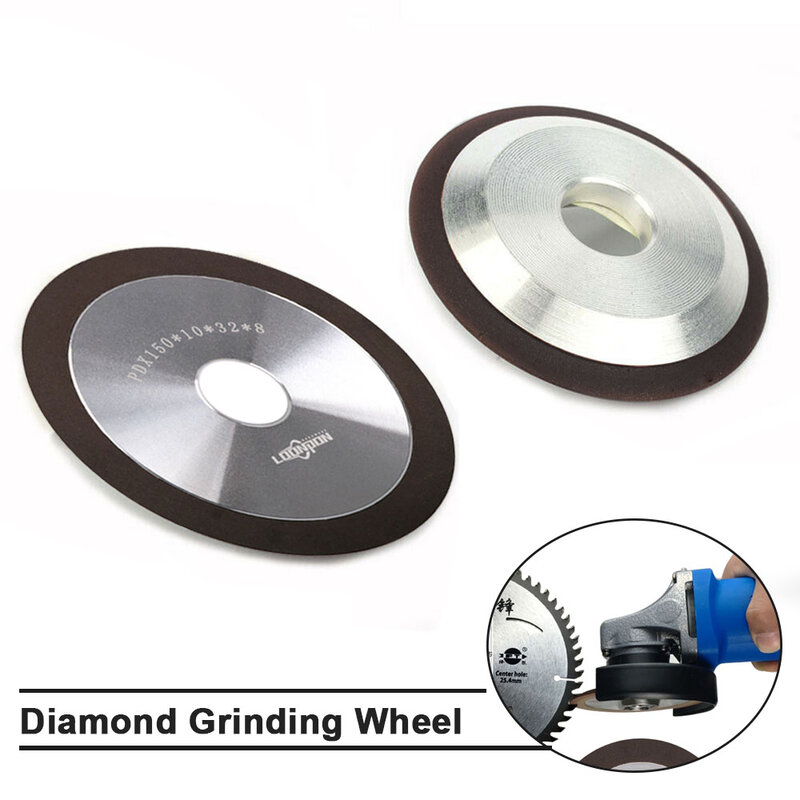 Diamond Grinding Wheel Cutting Disc Resin Bond Grinder for Tungsten Steel Milling Cutter Sharpener 75/80/100/125mm 1Pc 150-400#