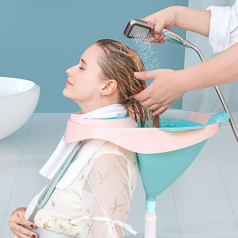 Shampoo Basin Bowl Basin Tub Washing Hair For Pregnant Women Elderly Kids Nursing Portable Water Basin Care Salon SPA Home