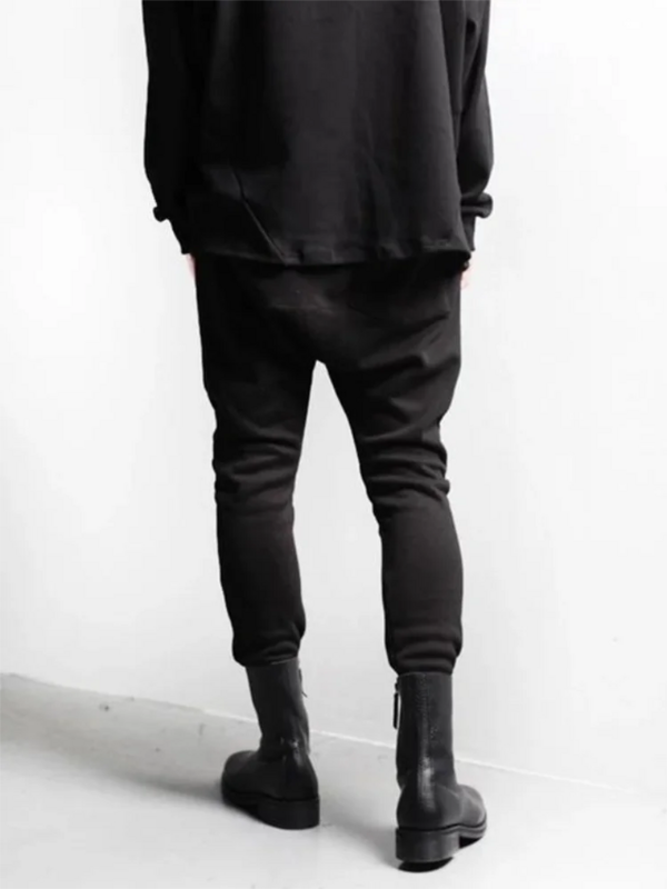 Pantaloni Casual da uomo primavera e autunno nuovo classico tasca nera con cerniera decorazione moda tendenza gioventù pantaloni Slim di grandi dimensioni