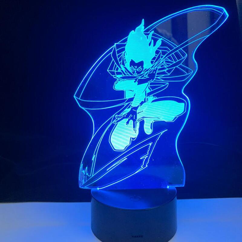 Eraserhead Mr Aizawa Anime Lamp 침실 용 영웅 아카데미 아크릴 3D 램프 장식 야간 조명 어린이 팬 생일 선물