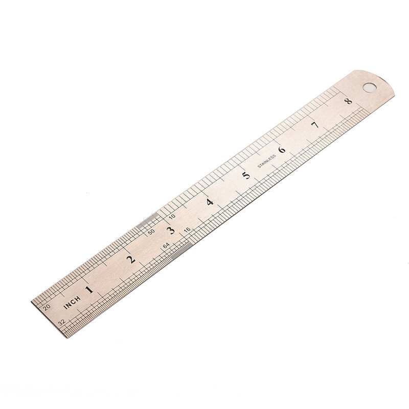 Regla de Metal de acero inoxidable de 15cm, regla métrica de precisión de doble cara, herramientas de medición, suministros de oficina escolar, accesorios