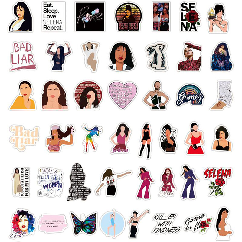 10/30/50PCS Selena Gomez Singer Stickers Travel Luggage Phone Skateboard Motorcycle Waterproof Classic Toy Cool Decal Sticker