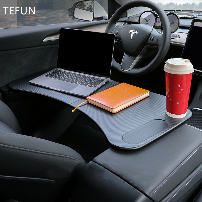 Voor Tesla Model 3 Y 2021 Stuurwiel Tafel Board Laptop Notebook Desk Mount Stand Universele Eten Drinken Lade Houder