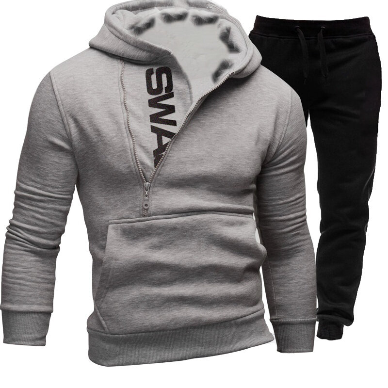 NEUE Trainingsanzug männer 2 Stück Set Sweatshirt und Sportspants Outfits Zipper Hoodies Casual männer Kleidung Plus Größe Ropa hombre