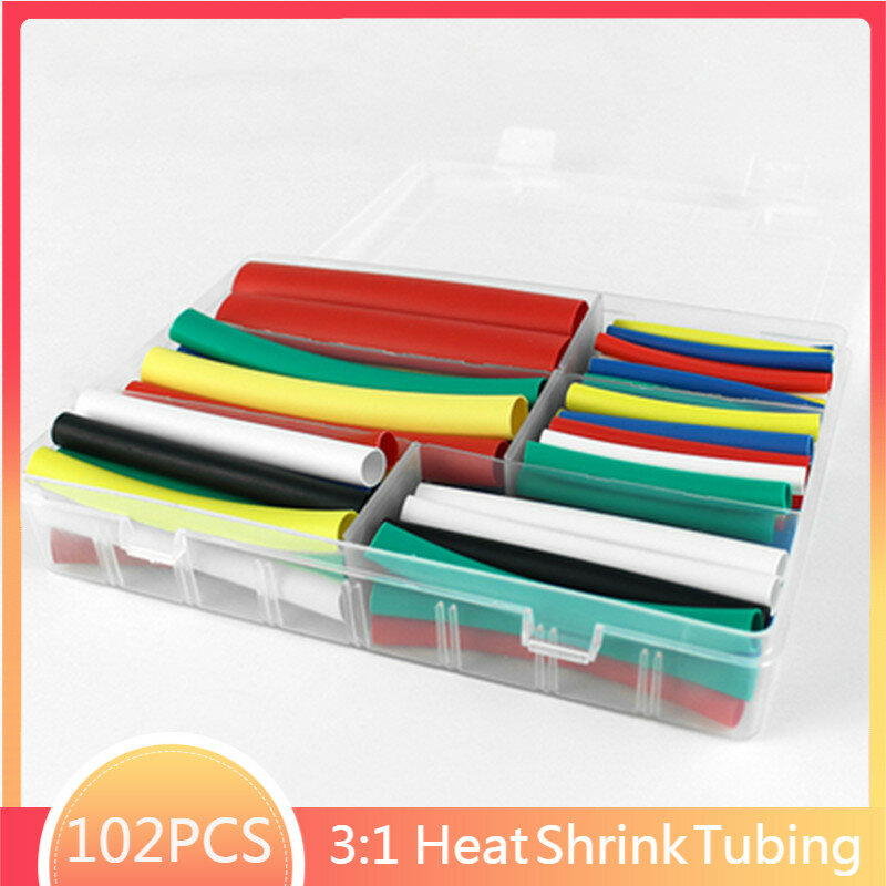3:1 Colorful Shrink Ratio Dual Wall Adhesive Lined Heat Shrink Tubing Tube Al Size kit shrinkable tube diy for usb
