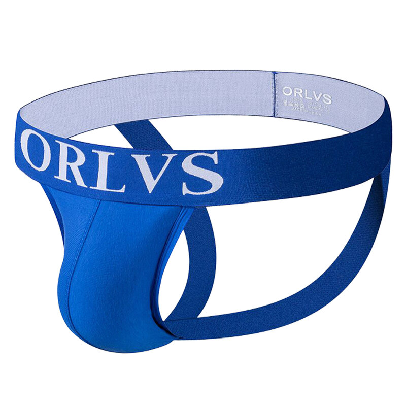 ORLVS-섹시한 남성 속옷, 서포터 파우치, 남성 코튼 팬티, 끈 메쉬 팬티, 게이 슬립 옴므 디자인