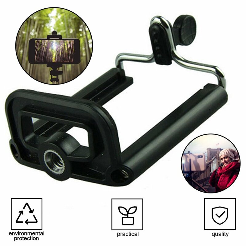 Adaptador de montaje para trípode, soporte para teléfono móvil, soporte de cámara para Selfie, trípode monopié con temporizador