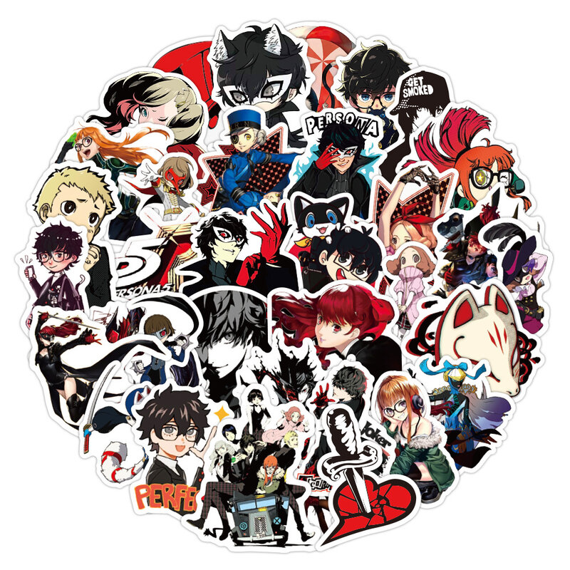 10/30/50 Buah Persona 5 Stiker Anime Kulkas Gitar Skateboard Laptop Motor Bagasi Mainan Klasik Stiker Stiker Stiker Kartun Mainan