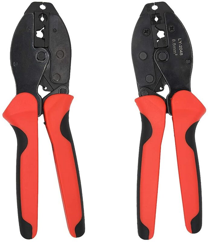 Spark Plug Crimper,Crimping Pliers for Spark Plug Stripping Tool LY-2048 Ratchet Wire Terminal Crimper-Wire Hand Crimping Tool