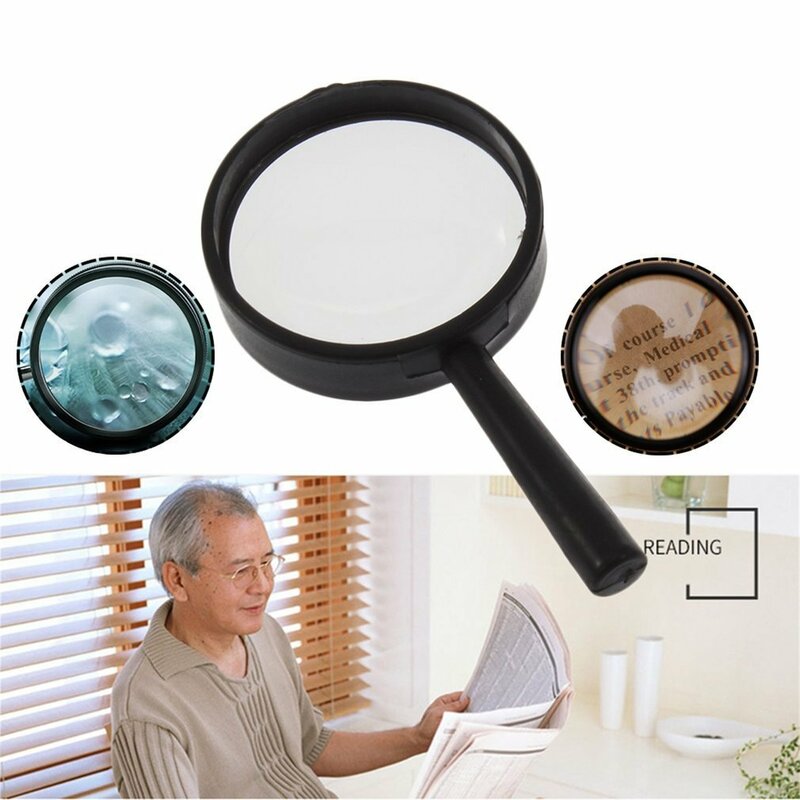 5x duże szkło powiększające ze starym człowiekiem lupa lupa podświetlane ręczne okulary do czytania lupa czytanie mikroskop