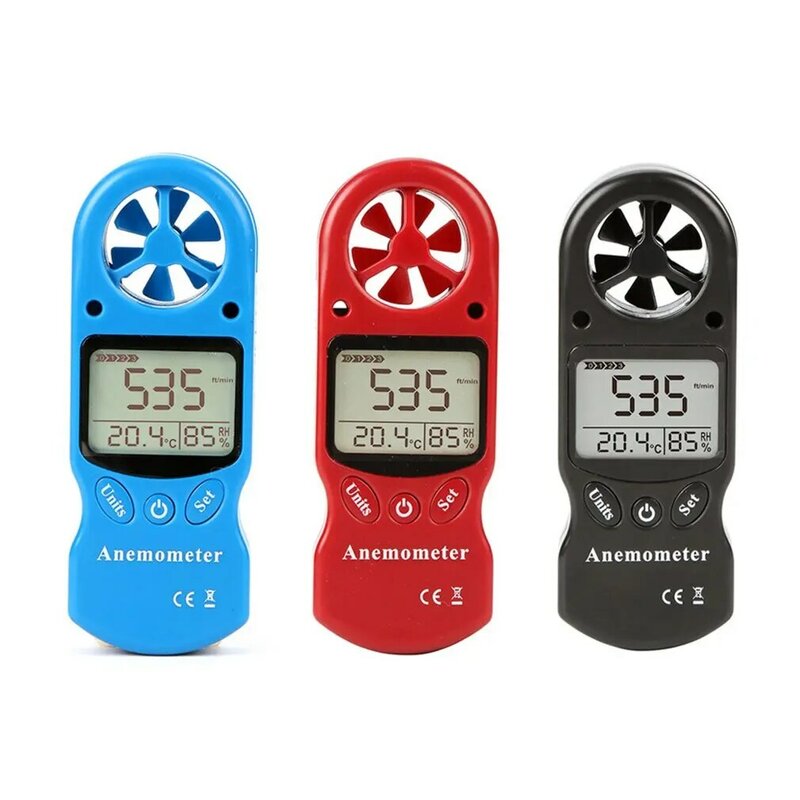 Mini Anemómetro Digital multiusos, medidor de humedad y temperatura del viento con TL-300 LCD, higrómetro y termómetro