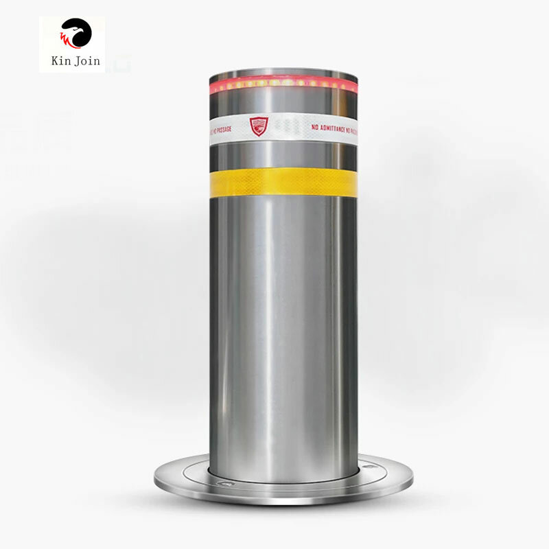 KinJoin-bolardo ascendente de estacionamiento automático hidráulico de acero inoxidable 304, 1 motor/pieza, alta calidad