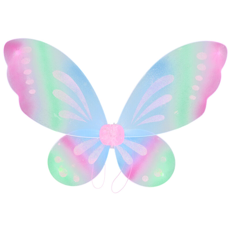 키즈 소녀 반짝이 천사 날개 화려한 나비 날개 할로윈 멋진 드레스 요정 엘프 공주 의상 키즈 사진 소품