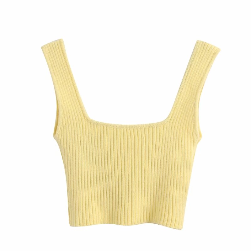Solid Women Square Collar Knitting Short Sweater Crop Tops 2020 New Fashion Leisure Lady Slim Pullover SW720