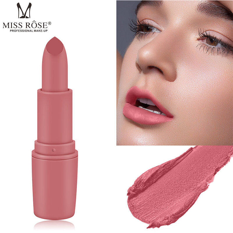 Hot Sales Makeup Lipstick Nude Matte Waterproof Long Lasting Velvet Gloss Lip Stick Sexy Red Brown Pigments Lip Tint Beauty Tool