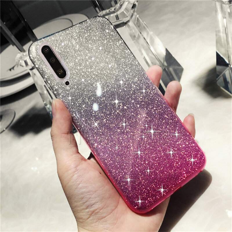 Bling Glitter Silicone Case For Samsung Galaxy A50 A30 A70 A20 A20E A10 A40 A60 A80 A90 2019 M10 M20 M30 M40 Case Soft TPU Cover