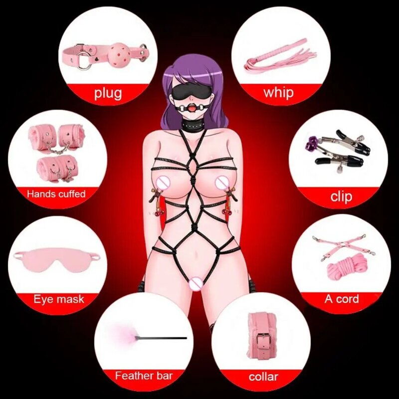 10 шт., наручники из искусственной кожи для БДСМ-игрушек