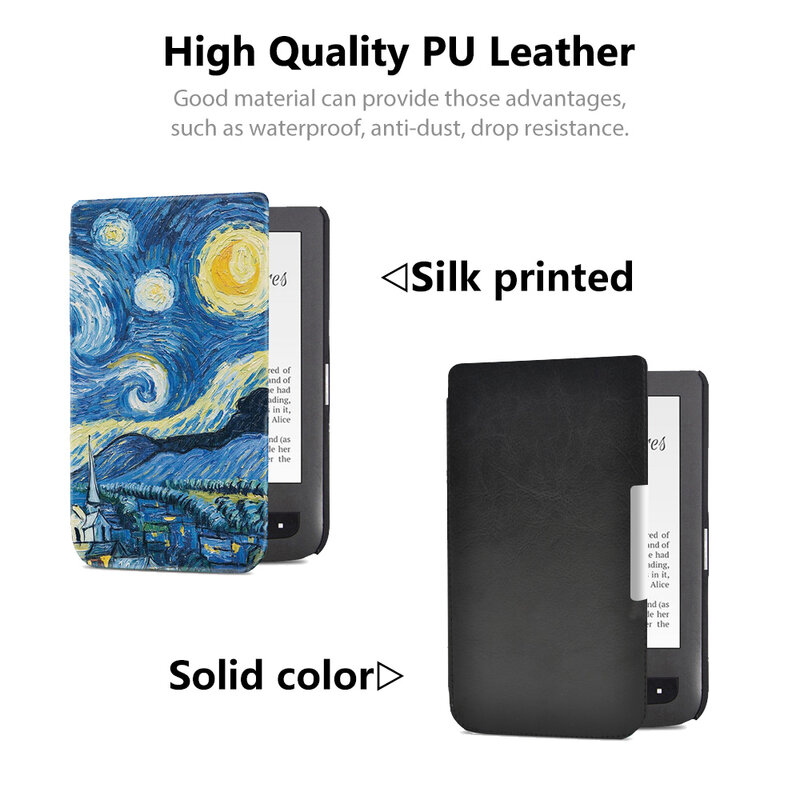 Magnetische Case Voor Pocketbook 614 /624 /626, 626 Plus Ereader Cover Voor Pocketbook Basic Touch Lux Auto Sleep Funda